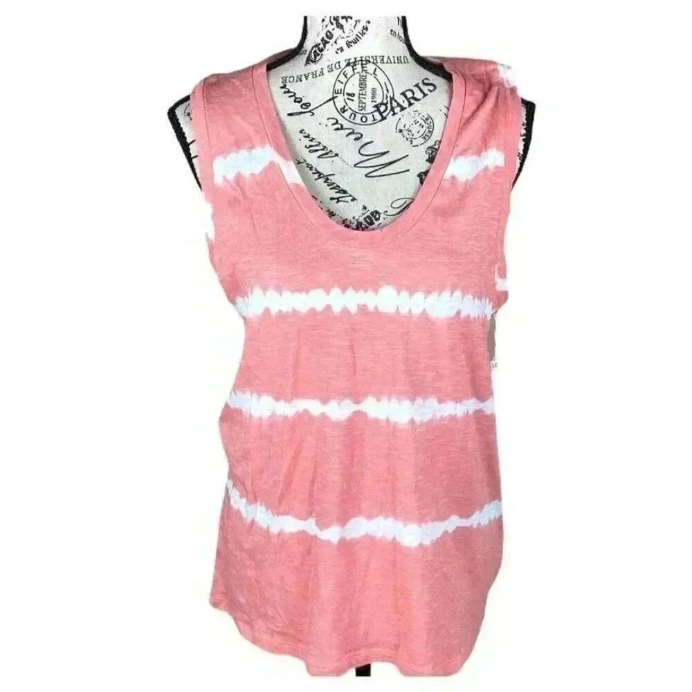 Caslon Tie dye v-neck sleeveless tank top- M